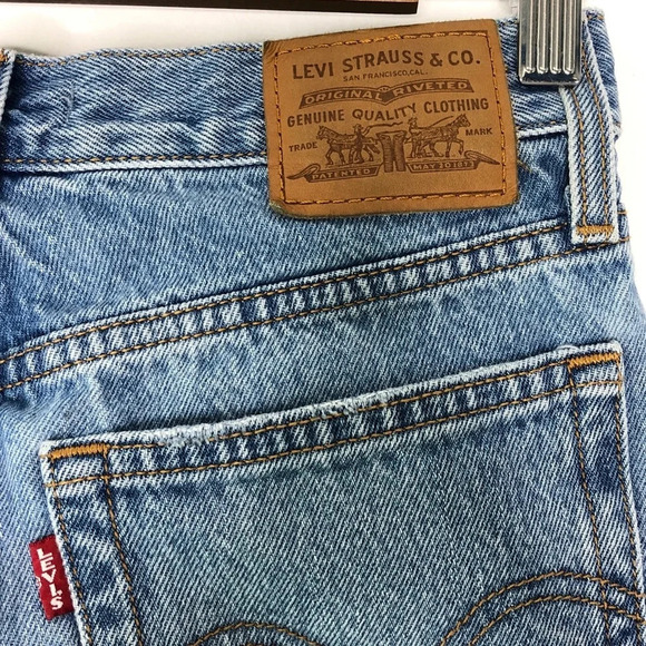 Levi‘s Premium Distressed Light Medium Wash Wedgie Jean Size 24 - Picture 12 of 14